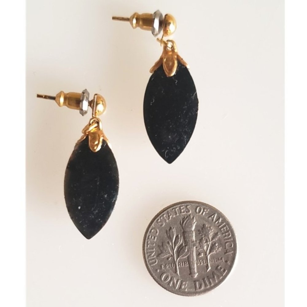 Vintage "Dark Opal" Earrings - Picture 7 of 8